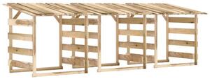 Pergole cu acoperiș, 3 buc., 100x90x100 cm, lemn de pin tratat