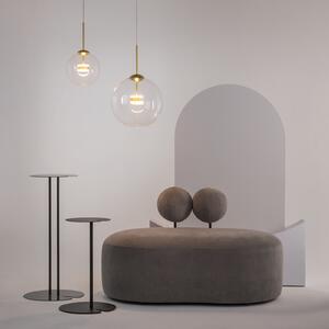 Maytoni Lampă suspendată LED Cometa, aurie, sticlă, Ø 35 cm, Auriu / Alamă, Camera de zi / sufragerie, Sticlă
