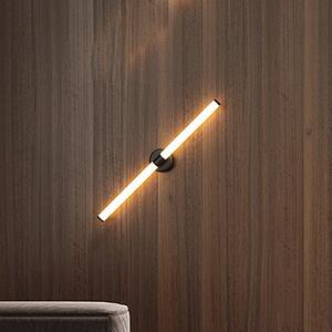 Maytoni Aplică de perete cu LED Axis, aurie, înălțime 63 cm, Auriu / Alamă, Camera de zi / sufragerie, Aluminiu, Modern