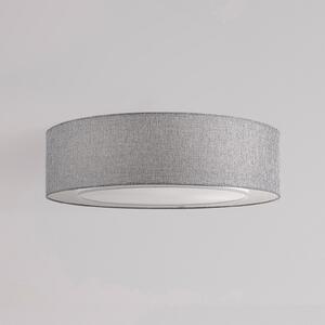 Maytoni plafonieră Bergamo, gri/alb, pânză, Ø 52 cm, reglabil, Gri, Camera de zi / sufragerie, Țesătură / Textil
