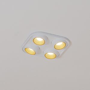 BEGA Bega LED spot de încastrat Studio Line, alb/zahăr, 4 becuri., reglabil, Alb, Camera de zi / sufragerie, Plastic, Plafon cu flacără multiplă