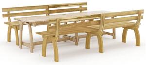 Set mobilier de exterior, 3 piese, lemn de pin tratat
