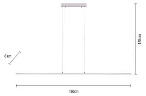 PURE LED lampă suspendată Lite, argintiu, 160 cm, CCT, dimabil, reglabil, Gri, Camera de zi / sufragerie, Aluminiu, Modern