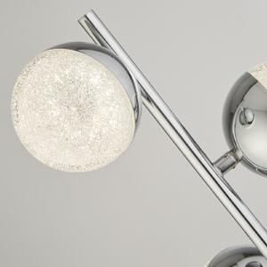 Searchlight Lampadar LED Marbles, cromat, sticlă, 152 cm înălțime, Metalic, Camera de zi / sufragerie, Metal, Modern