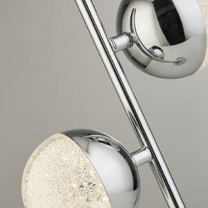 Searchlight Lampă de masă Marbles LED, cromată, sticlă, înălțime 45 cm, Metalic, Camera de zi / sufragerie, Metal, Modern