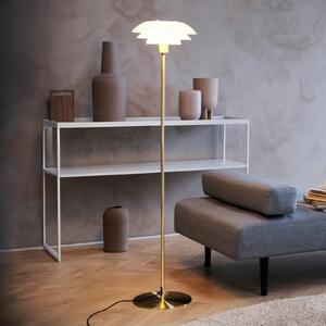Dyberg Larsen lampadar DL31, culoare alamă, înălțime 133 cm, Auriu / Alamă, Camera de zi / sufragerie, Metal, Design