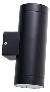 Dyberg Larsen Stege aplică de exterior, 2 becuri, Negru, Aluminiu