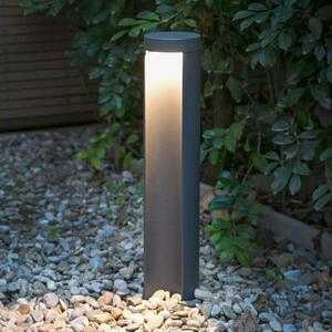 FARO BARCELONA Lampă cu soclu LED Chandra, gri închis, aluminiu, înălțime 45 cm, Gri, Aluminiu, Modern