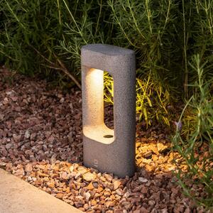 FARO BARCELONA Lampă cu soclu Totem, gri, beton, înălțime 28,5 cm, Gri, Beton, Modern