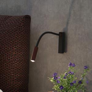 Molto Luce Aplică de perete Arok LED, negru/cafea maro, aluminiu, Negru, dormitor, Aluminiu, Modern