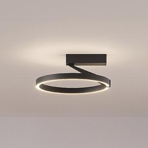 Molto Luce Plafonieră LED Melli SDI, negru, aluminiu, Ø 33 cm, reglabil, Negru, Camera de zi / sufragerie, Aluminiu, Modern