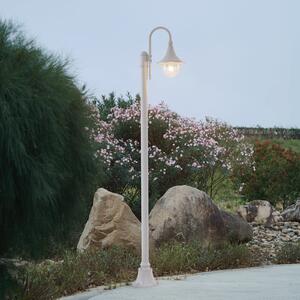 Lindby lumina de exterior Daphne, 220 cm, alb, metal, E27, reglabil, Alb, Aluminiu, Antichitate