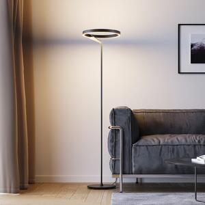 Molto Luce Lampadar LED Melli F, negru, aluminiu, înălțime 168 cm, reglabil, Negru, Camera de zi / sufragerie, Aluminiu, Modern