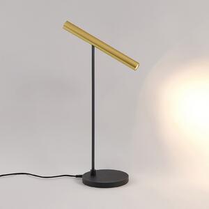 Molto Luce LED lampă de masă Meyjo T, negru / aur, aluminiu, reglabil, Negru, Camera de zi / sufragerie, Aluminiu, Modern