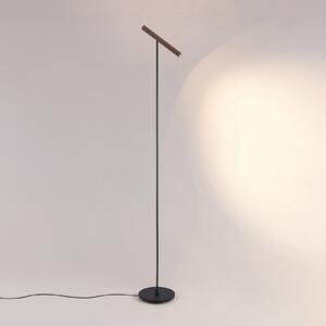 Molto Luce Lampadar LED Meyjo F, negru/cafea, aluminiu, reglabil, Maro / Rugină, Camera de zi / sufragerie, Aluminiu, Modern