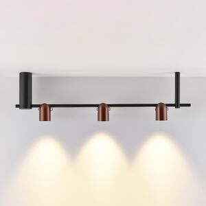 Molto Luce Lampă suspendată Nuun SD, negru/cafea, 3 becuri., reglabil, Negru, Camera de zi / sufragerie, Aluminiu, Modern