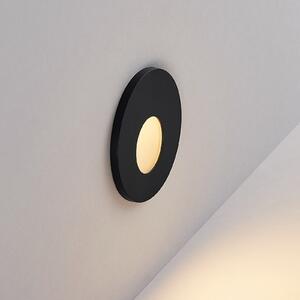 Molto Luce LED lampă încastrată Wall 68R RD, aluminiu, negru, CCT, reglabil, Negru, Hol, Aluminiu, Modern, Perete încastrat