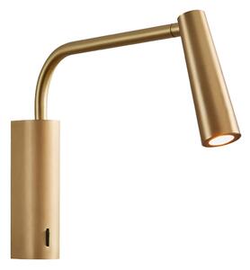 LEDS-C4 Aplică de perete Gama Extend, aurie mată, aluminiu, Auriu / Alamă, Camera de zi / sufragerie, Aluminiu