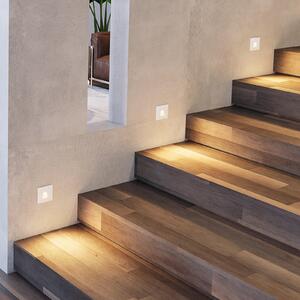 Molto Luce LED lampă încastrată Wall 68R SQ, alb, aluminiu, CCT, reglabil, Alb, Hol, Aluminiu, Modern, Perete încastrat
