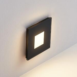 Molto Luce LED lampă încastrată perete R68 sticlă SQ, negru, CCT, reglabil, Negru, Hol, Aluminiu, Modern, Perete încastrat