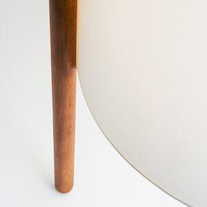 LEDS-C4 Woody lampadar, E27, maro, bej, lemn, textil, Lemn, Camera de zi / sufragerie, Lemn, Scandinavă, Tripod