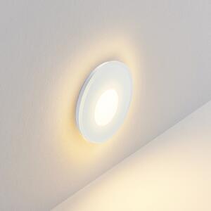 Molto Luce LED lampă încastrată perete 68R sticlă IP44 RD, alb. CCT, reglabil, Alb, Hol, Aluminiu, Modern, Perete încastrat