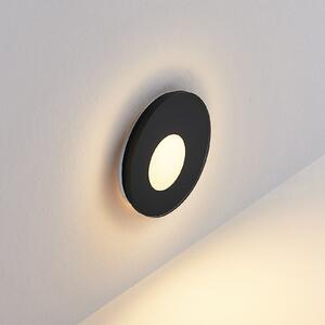 Molto Luce LED lampă încastrată perete 68R sticlă IP44 RD, negru, reglabil, Negru, Hol, Aluminiu, Modern, Perete încastrat
