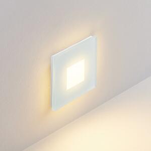 Molto Luce LED lampă încastrată perete R68 sticlă IP44 SQ, alb, CCT, reglabil, Alb, Hol, Aluminiu, Modern, Perete încastrat