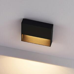 Molto Luce Lampa de perete pentru exterior cu LED Cado, lățime 14 cm, negru, Negru, Aluminiu, Modern, Soclu de perete jos