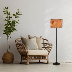 Briloner Lampadar Mata, maro, metal, tesatura, E27, Maro / Rugină, Camera de zi / sufragerie, Metal