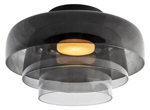 LEDS-C4 Plafonieră LED Niveluri Plafon, negru, 3 căi, CCT, reglabil, Gri, Camera de zi / sufragerie, Sticlă