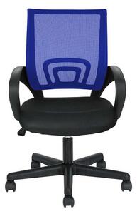 Scaun de birou rotativ cu cotiere-albastru