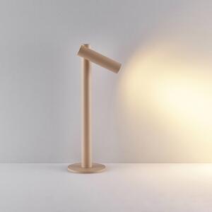 Molto Luce Lampă de masă LED reîncărcabilă Mimo T, culoare nisip, aluminiu, reglabil, Bej, Aluminiu, Modern