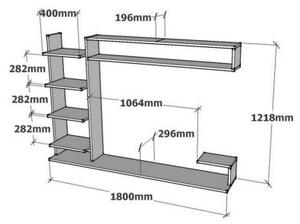 Mobilier living Pikovo (stejar zafir + antracit) . 1095553