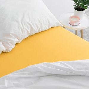 Goldea cearceaf de pat jersey cu elastic - mango 90 x 200 cm