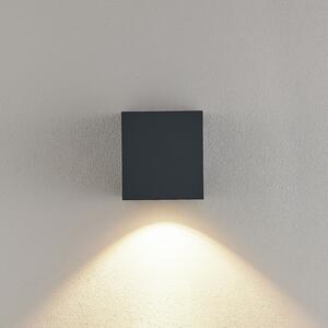 Molto Luce Lampa de perete pentru exterior cu LED Wado, antracit, aluminiu, Negru, Aluminiu, Modern, Perete unghiular