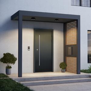 Molto Luce Plafonieră LED pentru exterior Nona, Ø 18,2 cm, antracit, reglabil, Negru, Aluminiu, Modern