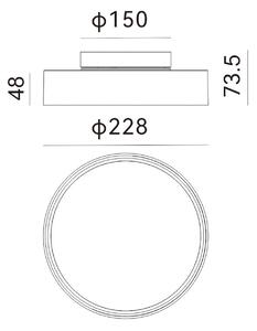 Molto Luce Plafonieră LED pentru exterior Nona, Ø 22,8 cm, antracit, reglabil, Negru, Aluminiu, Modern