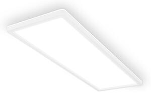 Briloner Plafonieră LED Tava A, 58x20 cm, plastic, alb, Alb, Camera de zi / sufragerie, Plastic, Modern