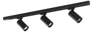 Molto Luce LED sistem de șine trifazat Moove, negru, 3 becuri, reglabil, Negru, Camera de zi / sufragerie, Aluminiu, Modern