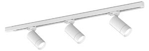 Molto Luce Sistem de șină trifazat LED Moove, alb, 3 becuri., reglabil, Alb, Camera de zi / sufragerie, Aluminiu, Modern