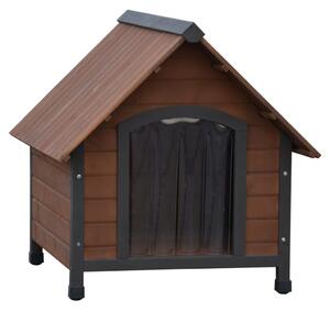 @Pet @Pet @Pet Cușcă de câine cu clapete de plastic Rustique maro 88x78x80 cm 19302