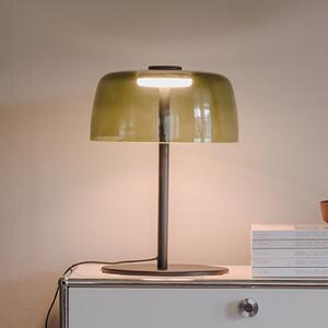 LEDS-C4 LED lampă de masă Levels, Ø 32 cm, verde, sticlă, CCT, reglabil, Verde, Camera de zi / sufragerie, Sticlă
