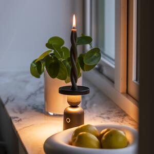 Konstsmide Lampă de masă LED reîncărcabilă Nantes, negru, aluminiu, IP54, dimabil, CCT, reglabil, Negru, Aluminiu, Modern