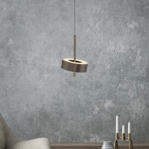 Q-Smart-Home Paul Neuhaus Lampă suspendată Q-Rotate LED maro închis Ø14cm, reglabil, Maro / Rugină, Camera de zi / sufragerie, Metal, Modern