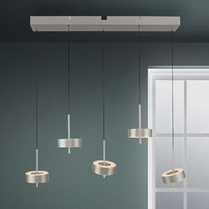 Q-Smart-Home Paul Neuhaus Lampă suspendată Q-Rotate, aluminiu 5 becuri., reglabil, Metalic, Camera de zi / sufragerie, Metal, Modern