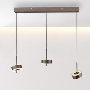 Q-Smart-Home Paul Neuhaus Lampă suspendată Q-Rotate maro închis 3 becuri, reglabil, Maro / Rugină, Camera de zi / sufragerie, Metal, Modern