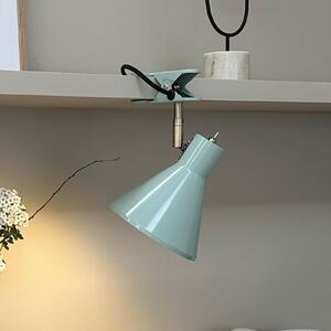 Dyberg Larsen Lampa cu clemă Sleep, verde mentă, Ø 15 cm, oțel, Verde, Camera de zi / sufragerie, Metal, Design