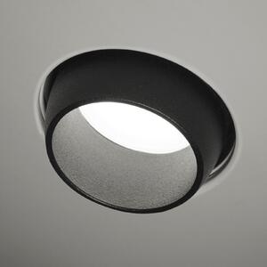 TECNICO by Sforzin Spot încastrat Lelanto, negru, gips, Ø 10 cm, GU10, reglabil, Negru, Camera de zi / sufragerie, Tencuială / Argilă, Modern