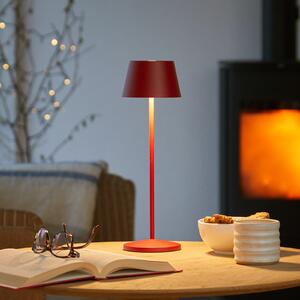 LOOM DESIGN Lampă de terasă reîncărcabilă cu LED Modi roșu rubiniu 36 cm, reglabil, Roșu, Camera de zi / sufragerie, Metal, Modern